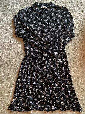 Tilly’s Long Sleeve Mini Mock Neck Floral Dress